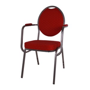 Stackchairs rood met armleuning