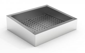 7013.2785 Crushed Ice Bak 2/1 Gn Schuin Rvs Aisi 304 Afvoer Aan De Bedieningszijde