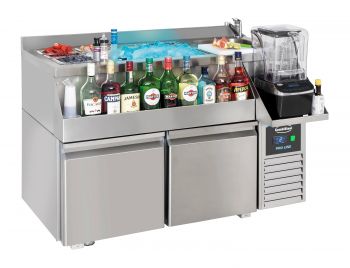 7489.6000 Koelwerkbank 2 Deuren Met Cocktail Bar Station