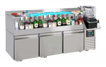 7489.6005 Koelwerkbank 3 Deuren Met Cocktail Bar Station