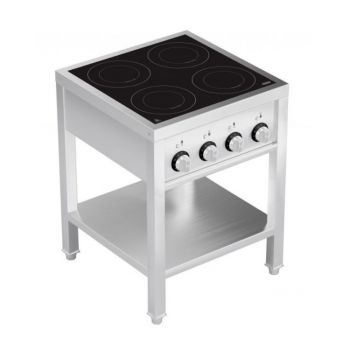 7505.0035 Inductie Fornuis 4 Zones Met Open Onderstel