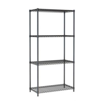 7530.0025 Stelling 4 Levels 900 Zwart Demontabel