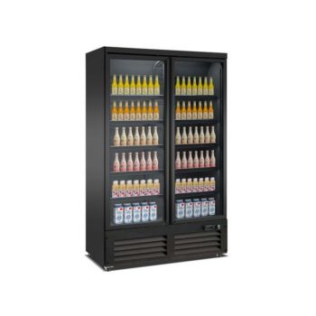 7526.0125 Vrieskast 2 Glasdeuren Zwart Ceb 1200F Bl