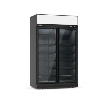 7455.2425 Vrieskast 2 Glasdeuren Zwart Ins 1000F Bl