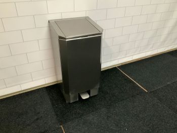 Horeca prullenbak 60 liter roestvrijstaal met zakhouderring