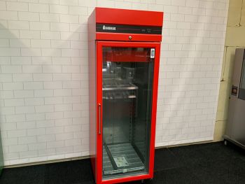 Showroommodel Inomak Koelkast 2/1 GN enkeldeurs glas CAS172/GL Rood
