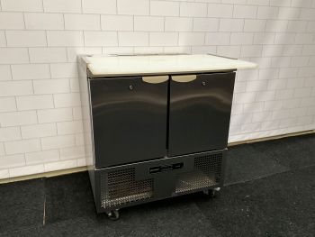 RVS Koelwerkbank Saladette 2 deuren 90 cm Horeca