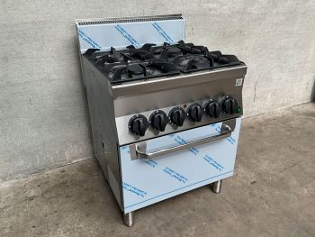 Mareno 4 pits gasfornuis met heteluchtoven