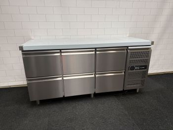 Elfinox koelwerkbank met 6 laden