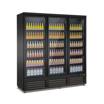 7526.0110 Koelkast 3 Glasdeuren Zwart Ceb 1600R Bl