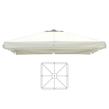 Parasoldoek wit 4 x 4 meter voor Karin parasol en Jumbo parasol