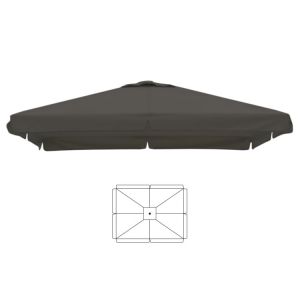 Parasoldoek grijs 3 x 4 meter voor Karin parasol en Jumbo parasol