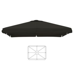 Parasoldoek zwart 4 x 5 meter voor Karin parasol en Jumbo parasol